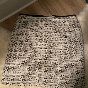 Vince Camuto Black and Cream Tweed Pencil Skirt